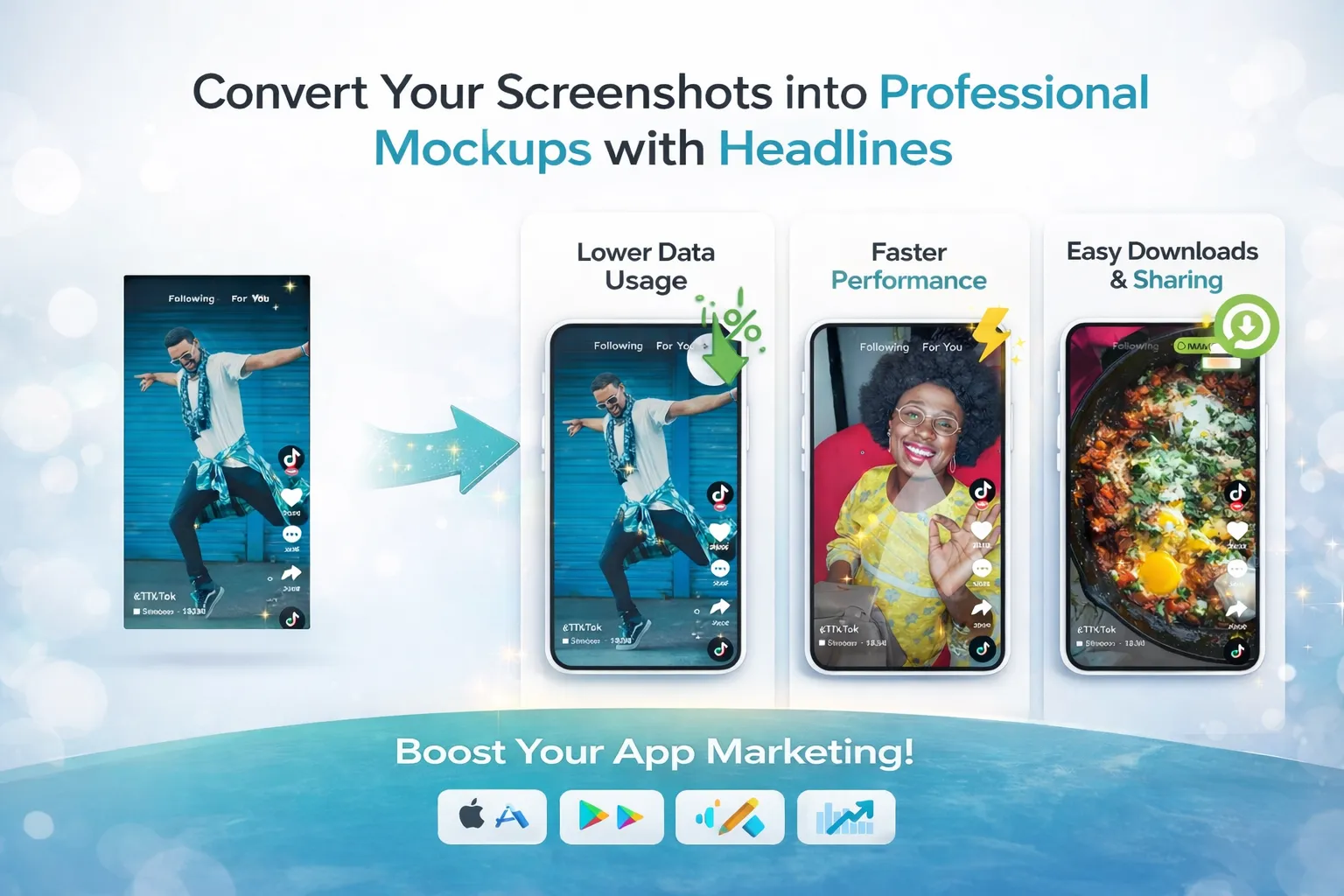 Exemples de mockups générés par MockupAI